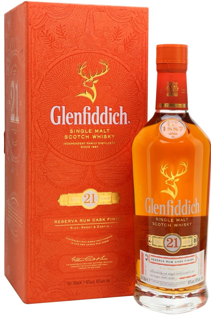 Виски односолодовый Glenfiddich 21 год в подарочной упаковке, 0.75л, купить  в Москве - цена