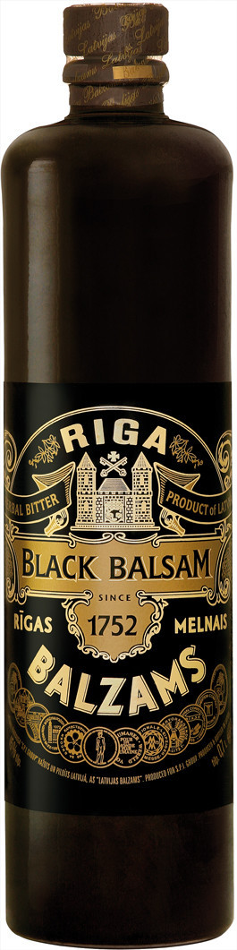 Рига Блэк бальзам. Riga balzams Black. Рижский бальзам Black balsam. Ликер Riga Black balsam, 0.7 л.